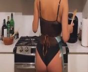 Caroline Vreeland - cooking with lingerie 10-16-20 from 20 inch cook fuk