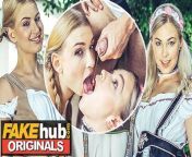 FAKEhub - Horny blonde Oktoberfest girls have orgasmic threesome after party from lucie borhyova nude fakeur