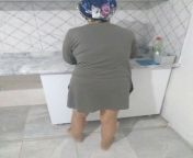 Sexy peasant woman doing natural kitchen chores from kurdish turkkish big boobs wedding bouncing