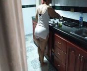 I masturbate while my friend's mom cleans the kitchen from indian cleaning vlog mini dress bhabhi vlogger