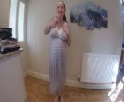 Pregnant wife does striptease in Maternity Dress from my maternal aunt