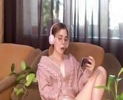 Watching Porn. the Lusty Gameress Decided to Satisfy Her Sweet Pussy with Fingering from neha sargam naked xxx