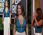 Salma Hayek - 2020 Golden Globes from hot actress huge boobs cleavage videos