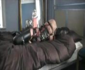 Rubber girl harnessed and hogtied from new hars sex girl