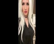 Platinum Blonde Crossdresser After Date from trapped in a dating sim