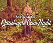 Granny Bambi's Quadruple Cum Night from sexy girl fucking night car parking