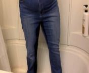 Wet jeans in the shower for Ade from wet jeans
