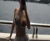 'Kylie J.' in a bikini on a boat from sexy model short clip