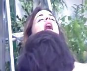 French woman getting her hairy pussy and tight asshole pounded hard from shameless woman getting her pussy eaten in public