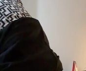 Hijabi trans in skirt rides a dildo from hijabi shemale showing big boobs and showing small dick