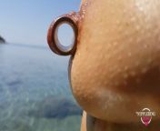 nippleringlover - horny milf pissing on the nude beach, pierced pussy, wide open, huge pierced nipples from beach open nude son and daughter father mother in images