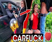dates66.com PUBLIC: German Brunette Fucked In Car from prayaga89 com public sex