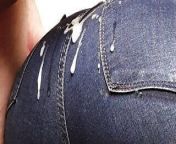 jeans fetish, jerking off to a juicy ass in jeans from fking to a