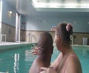 Wet-humping in the pool from bikini pool kiss