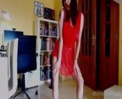 A summer strip-tease with my chiffon coral dress, top-less from ivana alawi top less nude photos