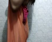 Indian Bhabhi is Nude bath in bathroom with Dirty talking from indian bhabhi nude bath