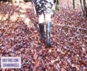 Flashing and Pissing in the Forest - Shannon Heels from mud bath