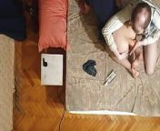 He fuck girl sex toy dildo in the asshole from fuck girl russian