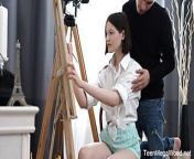 TeenMegaWorld - Creampie-Angels - Hard fuck at the easel from creampie angels