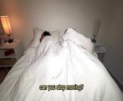 stepmom and stepson share bed and have sex. English subtitles from english mom son fukcing