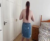 Shy topless wife with Big tits posing in skirt from peachjars onlyfans topless