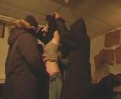 A group of hard dicks playing with a horny babe from France in the basement from vintage blonde milf bbc basement gangbang