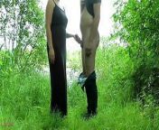 Jerking off a guy by the water, cfnm is so much fun! from milf jerking off naked guy in woods