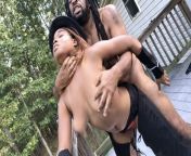 Fucking a sexy cowgirl outside in the backyard from my porn wap comirl puberty 3d