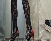 Little short in sexy red black peep heels and my sexy dress xx from gay man handjob xx