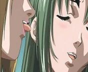 Blonde Witch works her Sexmagic on green haired Student Girl from flower witch hentai
