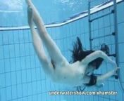 Cute Umora is swimming nude in the pool from umor
