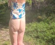 Flashing other walkers in the wilderness – amateur porn from naked forest people