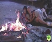 Two Attractive Lesbians Passionately Kiss and Touch Their Pussies Next to the Campfire from sudipa outdoor bonfire sex bindastimes