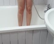 Step mom has sex and masturbate with jet washer in bathroom from with jet