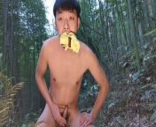 boy cum Masturbation cute teen china bamboo forest outdoorAsian boys from gay solo china