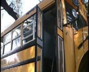 Cute schoolgirl takes it from behind on a school bus from japanese school bus s