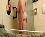 Showers in the rehab hotel from chubby mom nude
