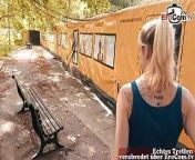 German blonde Skinny Slut try Real Blind date and fuck from pornstar public blind date
