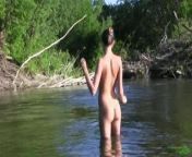 clover nude in the river from nude bath ganga river