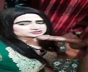 Pakistani CD Kanwal sucking a big cock in this live stream from pakistani shemale sex downlodw