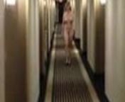 Blonde Wife dares to Walk Naked in Hotel from hotel dare