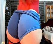 Big fat round ass butt in tight shorts perfect butt pussy from fat round big butt