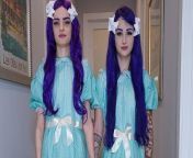 Come Play With Us! Evil Twin STEPSISTERS Suck Me OFF from futa ghost comes out of tv