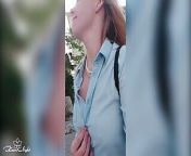 Depraved Blonde Publicly Shows Her Big Tits - Outdoor Nudity from publicly flshing pussy