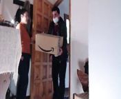 Delivery man receives an intense blowjob from a stranger from naked pizza sex