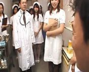Japanese hospital nurse training day – milking patient from hospital nurse and present sex