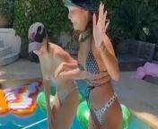 Vanessa Hudgens and Stella Hudgens in bikinis on TikTok from aleza stella swuiming tiktok