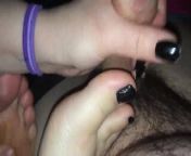 Handjob Black Fingernails & Toenails Cum On Feet Amateur from xxx new teensil