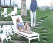 Blonde MILF Gets Nice Fucking on the Sun Bed and Then Jizzed All Over Her Face from mom and sun facki