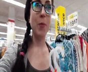 Nerdy Girl Pisses On Department Store Clothing from pissing girl